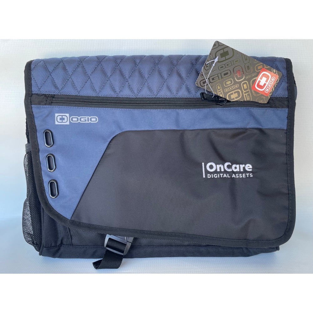 OGIO Messenger Bag Large Blue NWT Quilted Laptop Shoulder Bag RS.655